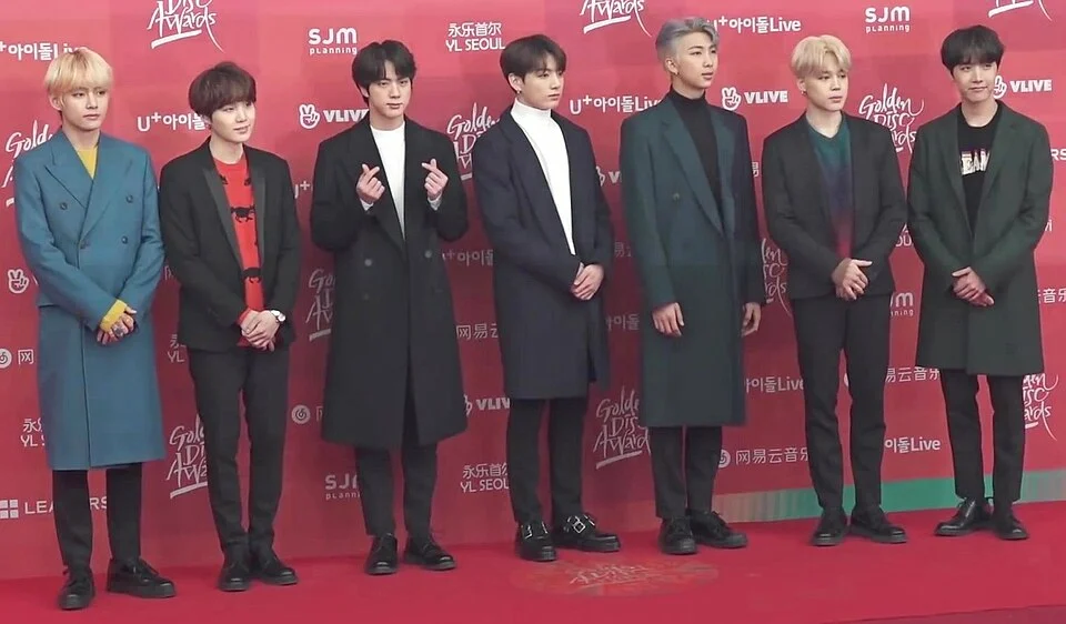 BTS at the Golden Disc Awards, 2019.