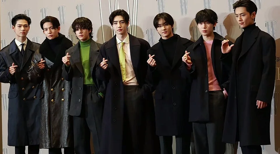 ENHYPEN at the Love Your W event, 2024. This photograph shows the lineup at that time.